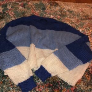 Brand new striped blue and white sweater